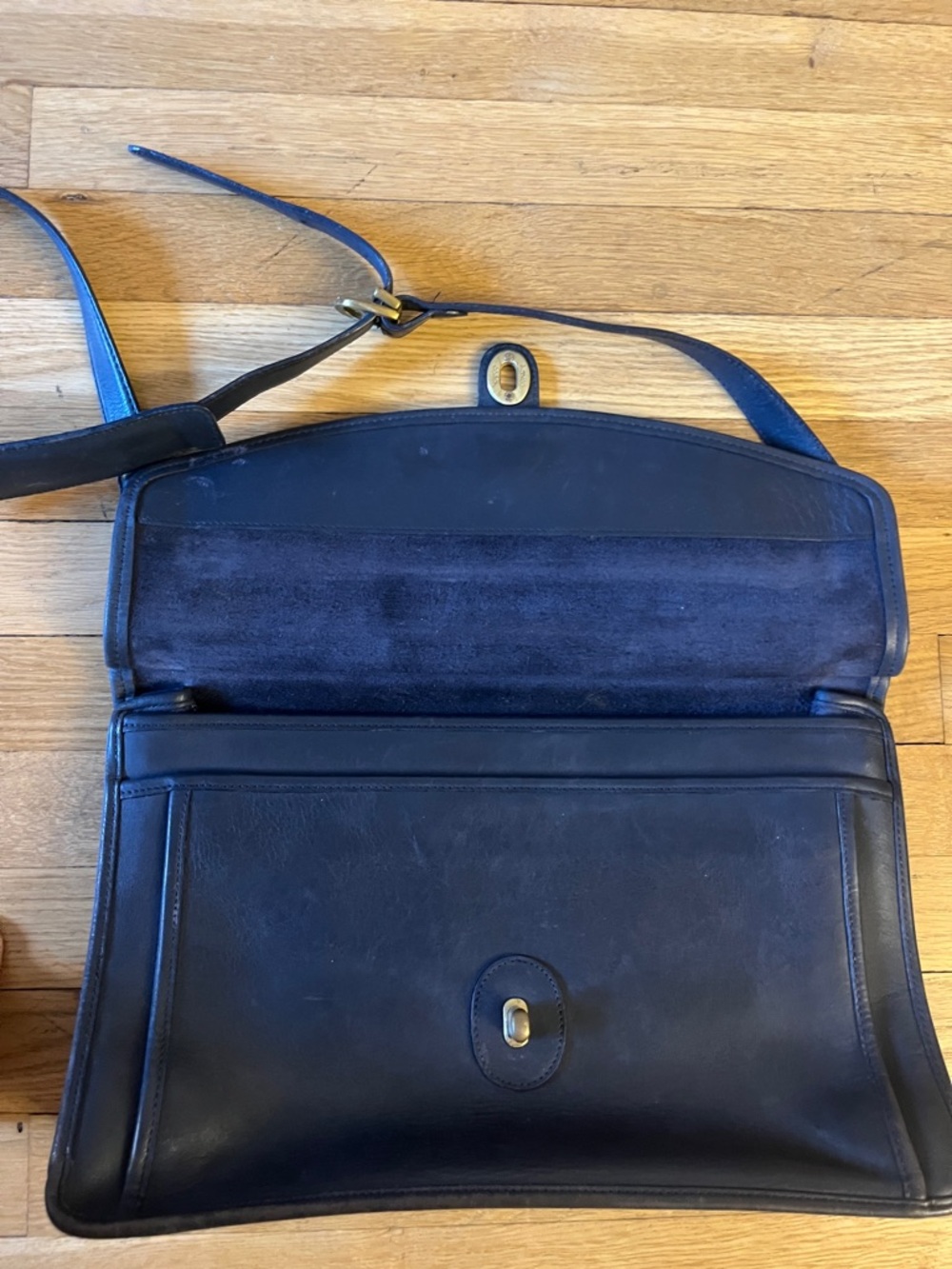 Coach Navy Leather Beekman Brief - Picture 6 of 8